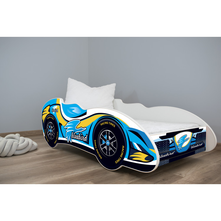 Detská auto posteľ Top Beds F1 160cm x 80cm - BLUE BIRD